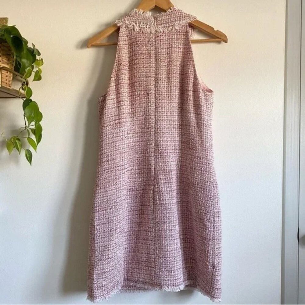 GEORGIE Pink Tweed Sleeveless Mini Dress NEW - Picture 5 of 8
